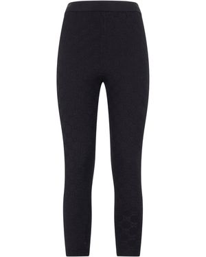 Gucci Gg Jacquard Elastic Leggings - Blue