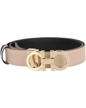 Ferragamo Cintura reversibile Gancini in pelle - Nero