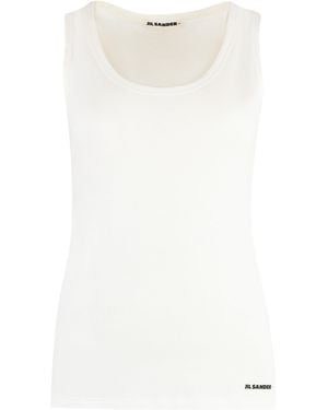 Jil Sander Cotton Tank Top - White