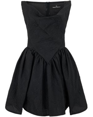 Vivienne Westwood Short Dress With Voluminous Skirt - Black