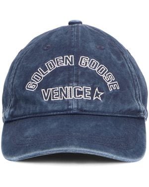 Golden Goose Baseball Cap Cotton Hat - Blue