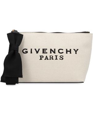 Givenchy Pochette piccola in tela con fiocco - Grigio