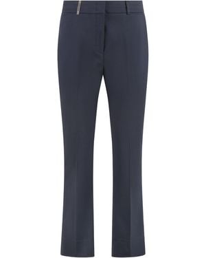 Peserico Cotton Trousers - Blue