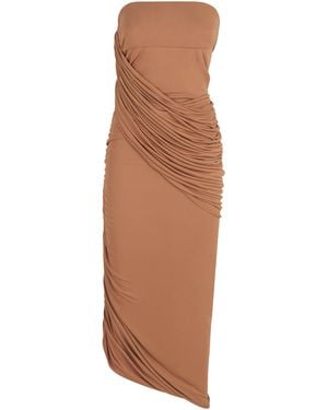 GIUSEPPE DI MORABITO Asymmetric Draped Dress - Brown