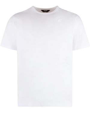 K-Way Cotton Crew-Neck Logo T-Shirt - White