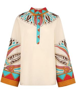 La DoubleJ Blusa in popeline - Neutro