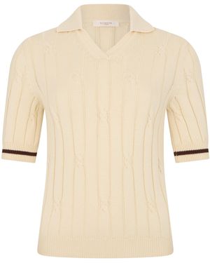Slowear Knitted Cotton Polo - Natural