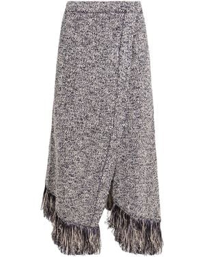 Rabanne Fringed Wrap Skirt - Gray