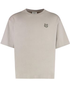 Maison Kitsuné T-shirt girocollo in cotone - Bianco