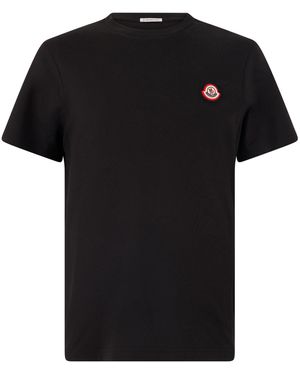 Moncler T-shirt in cotone - Nero