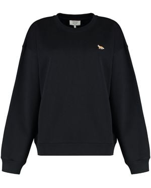 Maison Kitsuné Crew Neck Sweatshirt - Black