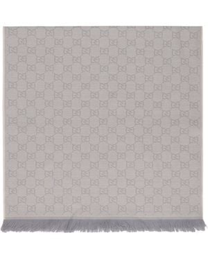 Gucci Sciarpa in lana GG - Grigio