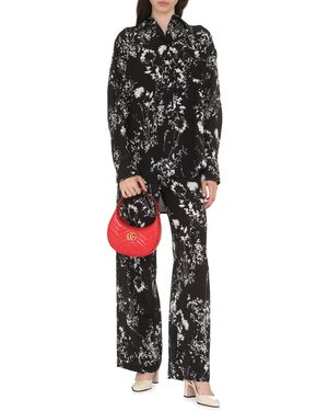 Victoria Beckham Printed Silk Shirt - Black