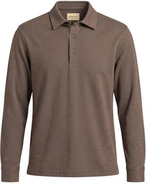 GANT Long Sleeve Polo - Brown
