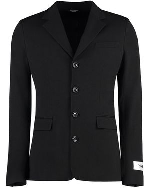 Dolce & Gabbana Cotton Blend Single-Breast Jacket For - Black