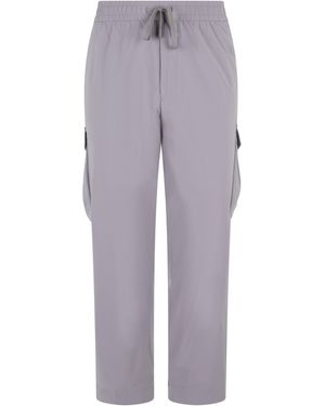 BOSS Trousers With Elastic Waist - Purple