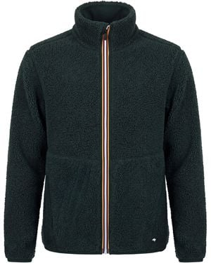 K-Way Sweater With Zip And High Collar - Black