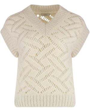 Peserico Pullover a maniche corte - Bianco