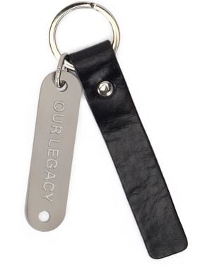 Our Legacy Leather Keyring - Black