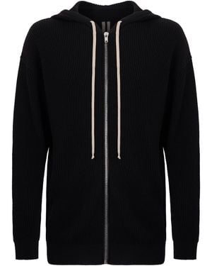 Rick Owens Hoodie With Zipper - Black