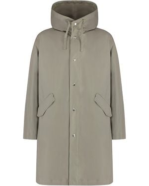 Jil Sander Hooded Cotton Parka - Gray