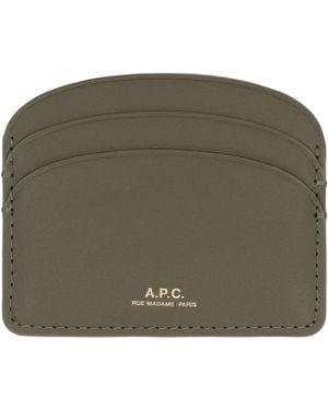 A.P.C. Card Holder Demi Lune - Green