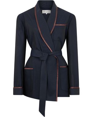Maison Margiela Jacket Made Of Wool And Polyester - Blue