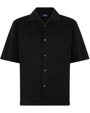Herno Short Sleeve Cotton Shirt - Black