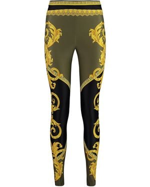 Versace Printed Leggings - Yellow