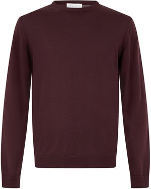 Roberto Collina Crew Neck Wool Sweater - Purple