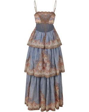 Zimmermann Patterned Dress With Lurex Thread - Blue