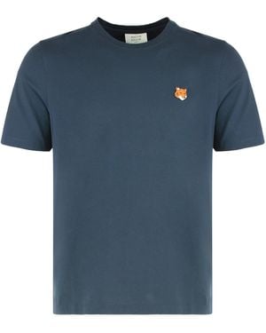 Maison Kitsuné Crew Neck T-Shirt - Blue