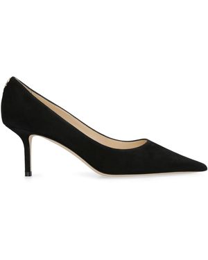 Jimmy Choo Solid Pointed Toe Court Shoes - Black