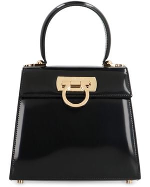 Ferragamo Borsa a mano Iconic in pelle - Nero