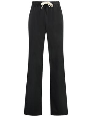 Palm Angels Wide Trousers - Black