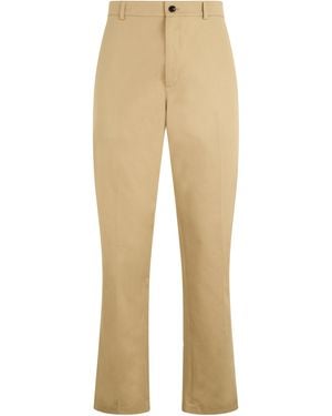 Burberry Regular Fit Pants - Natural