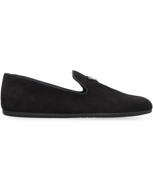 Prada Mocassini in pelle scamosciata - Nero