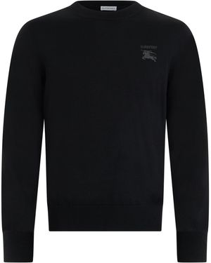 Burberry Maglione girocollo in lana - Nero
