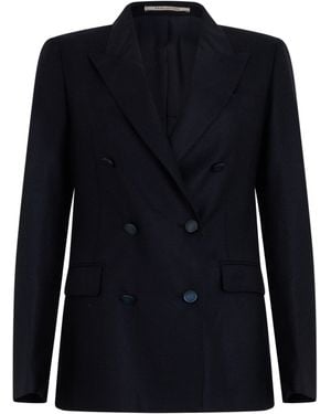 0205 Tagliatore Double-Breasted Jacket - Blue