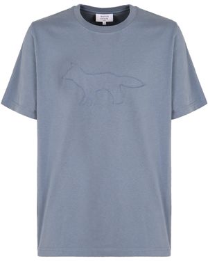 Maison Kitsuné Cotton Crew-neck T-shirt - Blue