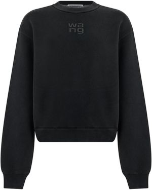 Alexander Wang Felpa girocollo in cotone - Nero