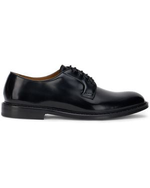 Doucal's Shiny Leather Loafers - Black