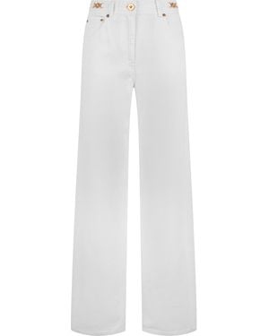 Versace Straight And Wide Jeans - White