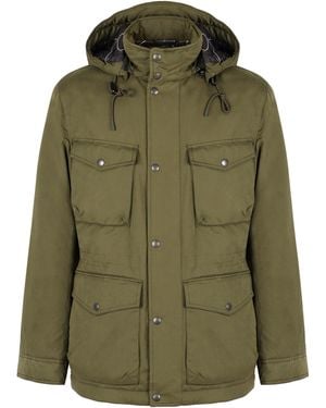 Woolrich Padded Field Parka with Removable Hood - Green