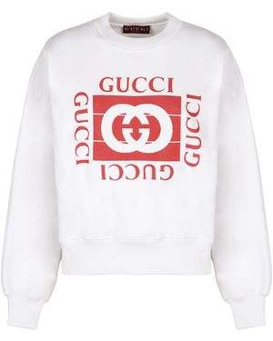 Gucci Cotton Crew-Neck Sweatshirt - White