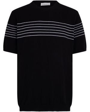 Roberto Collina Wool Blend Jumper With Short Sleeves - Black