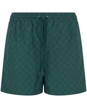 Gucci Swimsuit With Monogram Print - Green