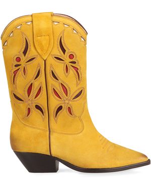Isabel Marant Duerto Suede Ankle Boots - Yellow