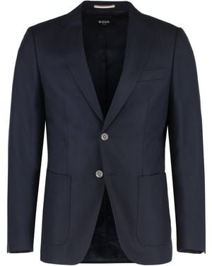 BOSS Single-Breasted Two-Button Jacket - Blue