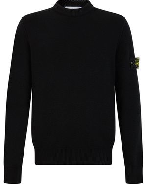 Stone Island Crew Neck Jumper - Black